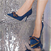 Denim Pointed Toe Heels