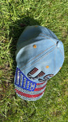 Denim Rhinestone Hat