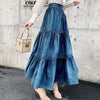 Denim Skirt Maxi Length