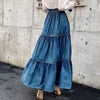 Denim Skirt Maxi Length