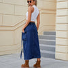 Denim Skirt with Cargo Pockets