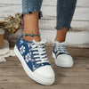 Denim Sneakers Floral Printed