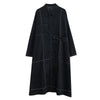 Denim Trench Coat Black