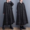 Denim Trench Coat Black