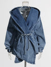 Denim Trench Coat Hooded