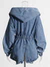 Denim Trench Coat Hooded