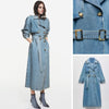 Denim Trench Coat Long