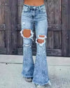 Destroyed Flare Jeans