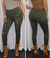 Destroyed Skinny Jeans Womens