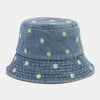 Embroidered Denim Bucket Hat