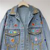 Embroidered Denim Jacket Ladies