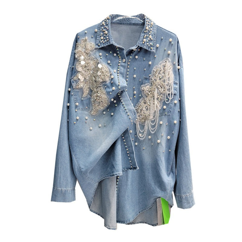 Embroidered Denim Shirt