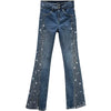 Flare Jeans with Rhinestones