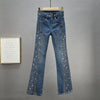 Flare Jeans with Rhinestones