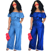 Flared Denim Jumpsuit