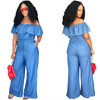 Flared Denim Jumpsuit