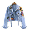 Floral Embroidered Denim Jacket