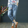 Floral Print Straight Leg Jeans