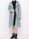 Full Length Denim Trench Coat