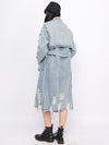 Full Length Denim Trench Coat