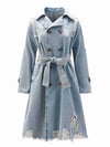 Full Length Denim Trench Coat