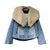 Fur Collar Denim Coat