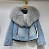 Fur Collar Denim Coat