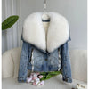 Fur Collar Denim Coat