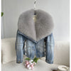 Fur Collar Denim Coat