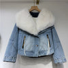 Fur Collar Denim Coat