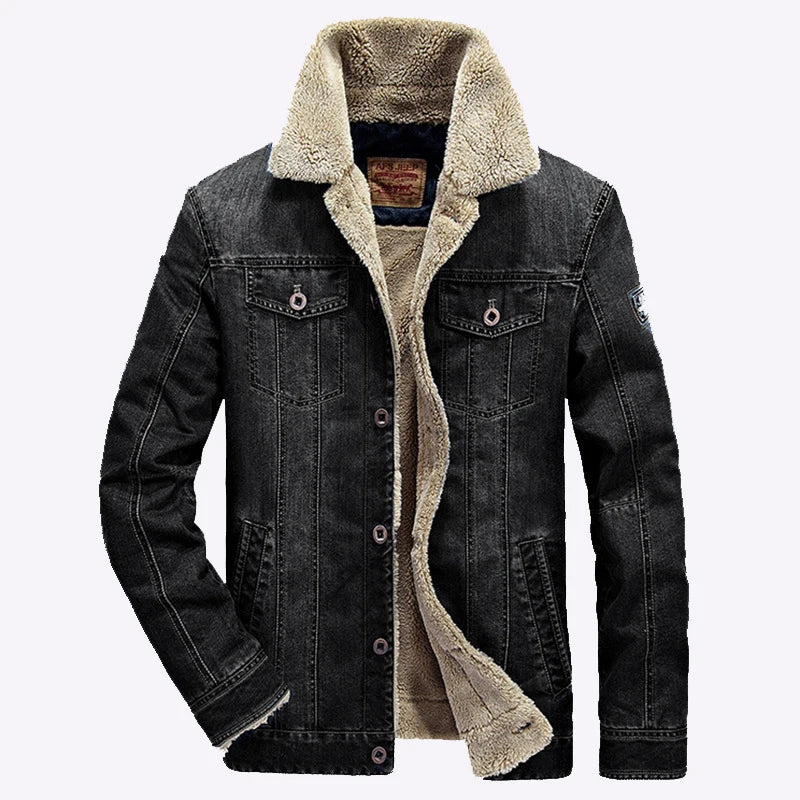 Fur Denim Jacket Mens