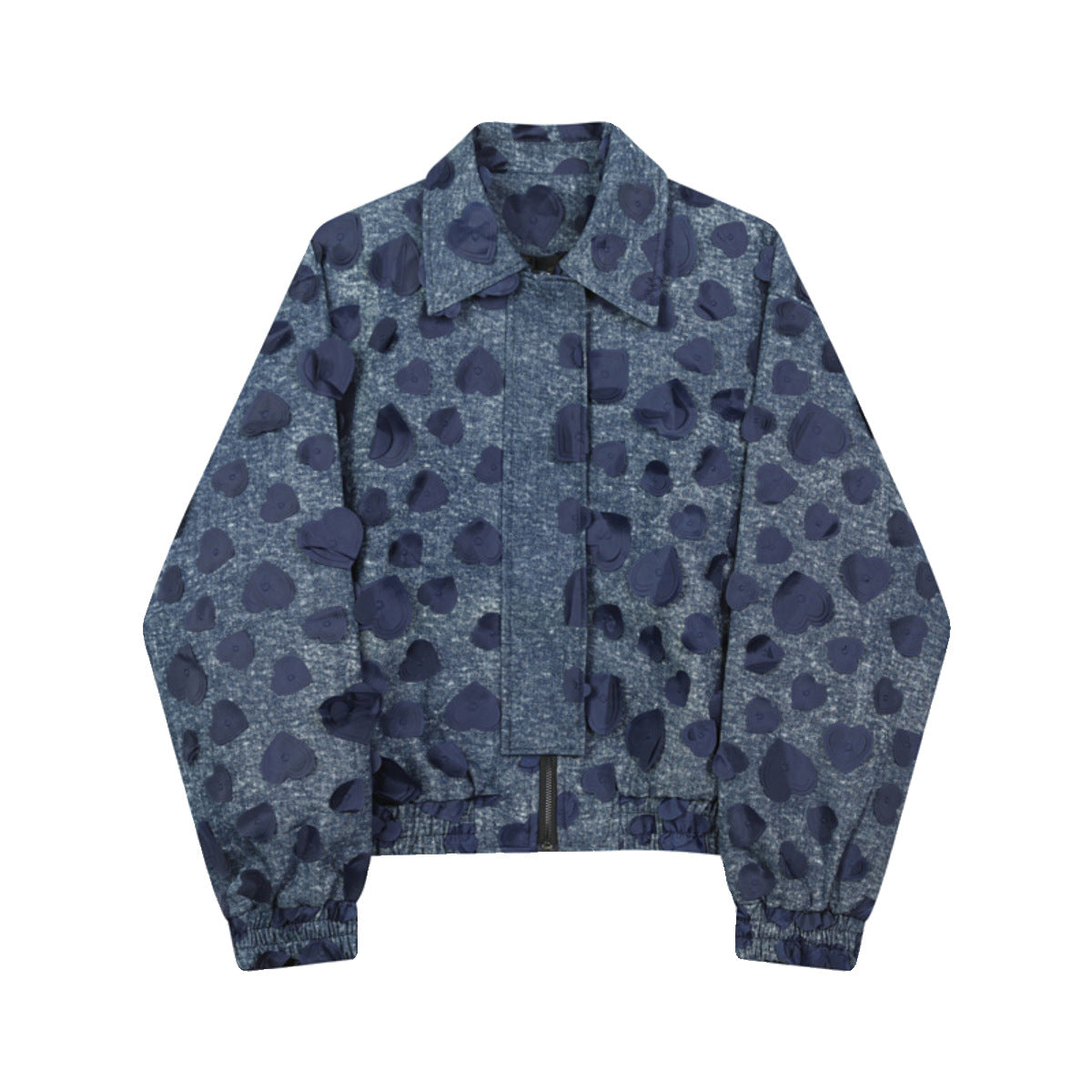 Heart Print Denim Jacket