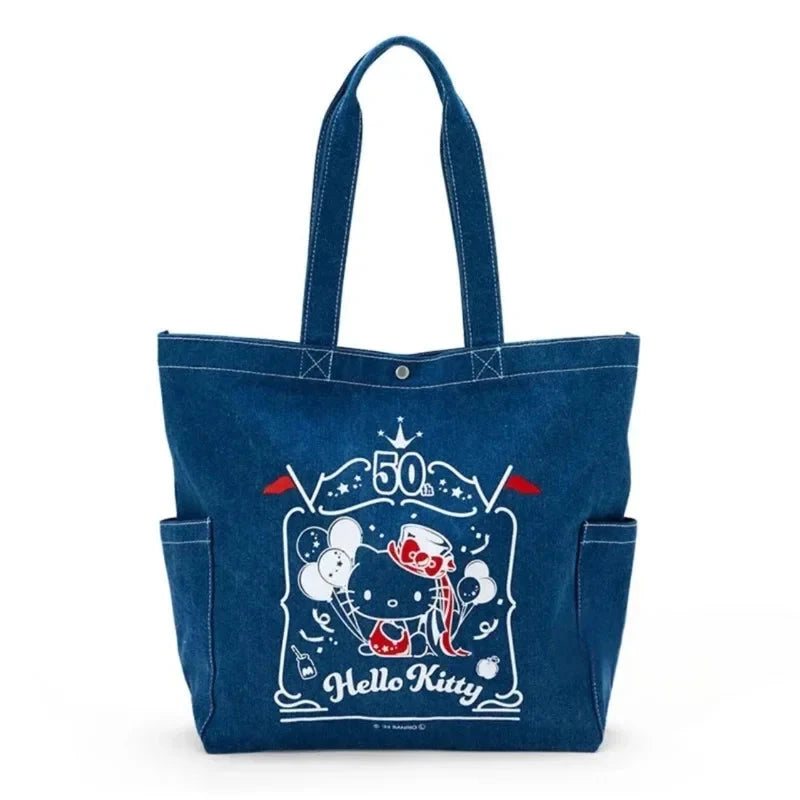 Hello Kitty Denim Tote Bag