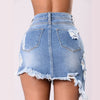 High Waist Denim Mini Skirt