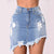 High Waist Denim Mini Skirt