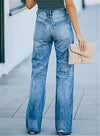 High Waisted Straight Wide Leg Jeans