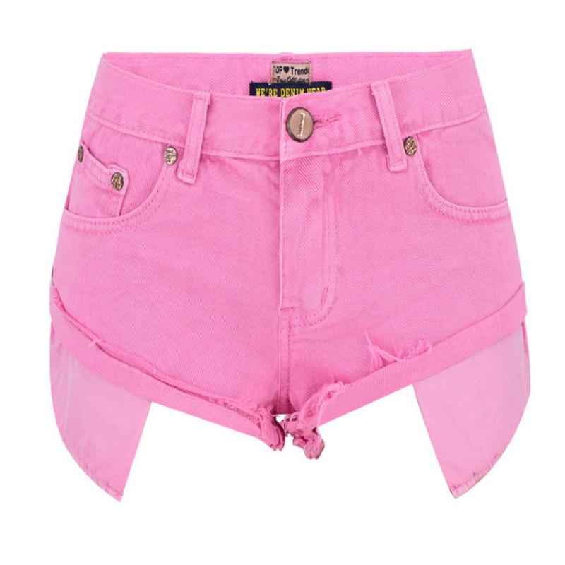 Hot Pink Denim Shorts