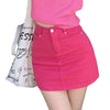 Hot Pink Denim Skirt