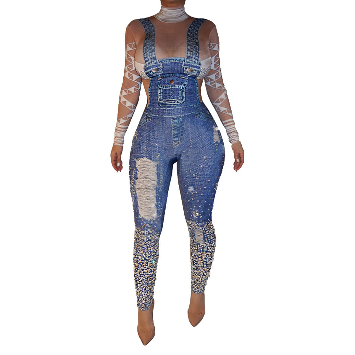 Ladies Jeans Rompers