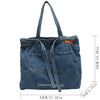 Large Denim Tote Bag