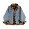 Leopard Denim Coat