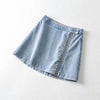 Light Blue Denim Mini Skirt