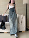 Light Wash Denim Overall Dress