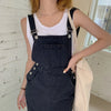 Long Denim Overall Dress