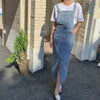 Long Denim Overall Dress