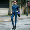 Long Sleeve Denim Jumpsuit