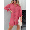 Long Sleeve Pink Denim Dress