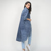 Longline Denim Trench Coat