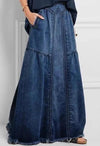 Maxi Long Denim Skirt