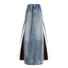 Maxi Patchwork Denim Skirt